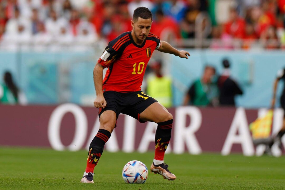 El capitán de Bélgica, Eden Hazard, durante el partido ante Marruecos del pasado día 27 en Doha. EFE/EPA/Rungroj Yongrit